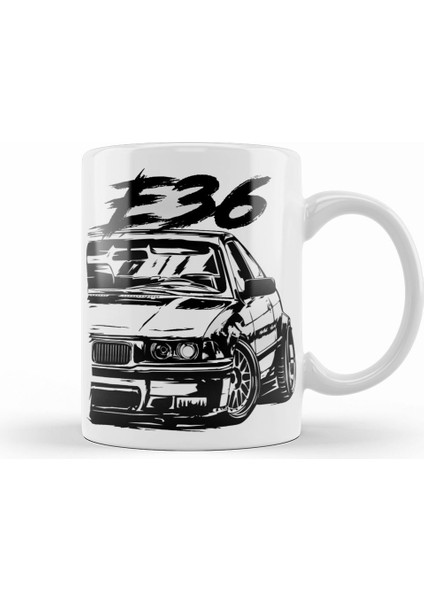 E36 Dirty Style Kupa Bardak Porselen