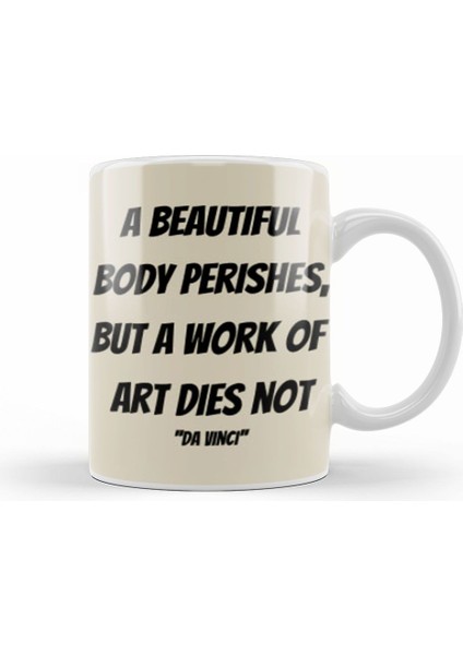 Leonardo Da Vinci Quotes Kupa Bardak Porselen