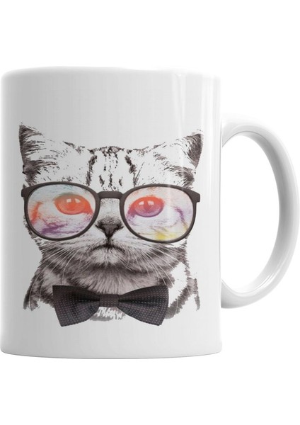 Miau Cat Kedi Kupa Bardak Porselen