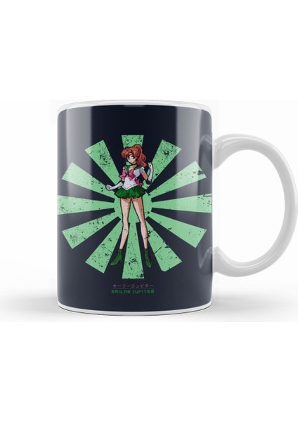 Sailor Moon Jupiter Retro Japanese Kupa Bardak Porselen