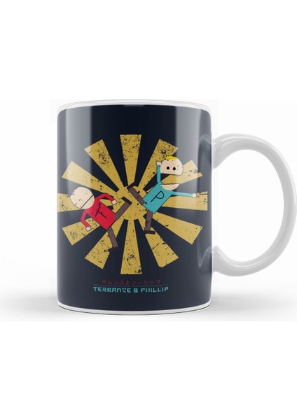 South Park Terrance And Phillip Retro Japanese Kupa Bardak Porselen