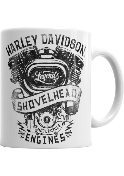 Harley Davidson Kupa Bardak Porselen