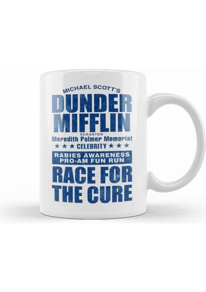 Dunder Mifflin Rabies Awareness Race For The Cure Kupa Bardak Porselen