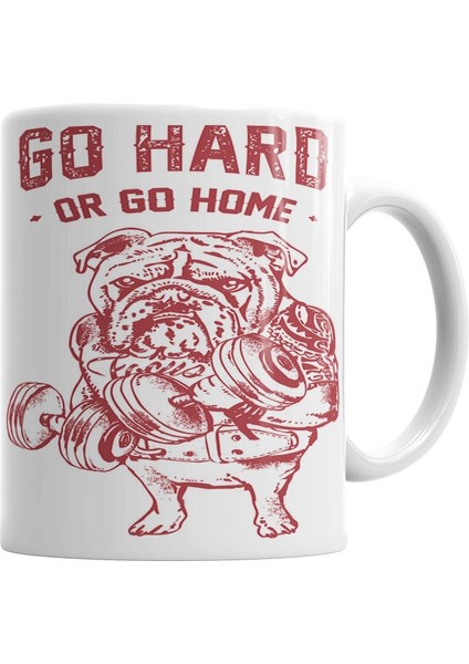 Pug Bodybuilder Köpek Kupa Bardak Porselen