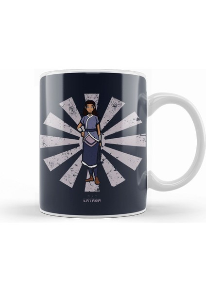 Avatar The Last Airbender Katara Retro Japanese Avatar Kupa Bardak Porselen