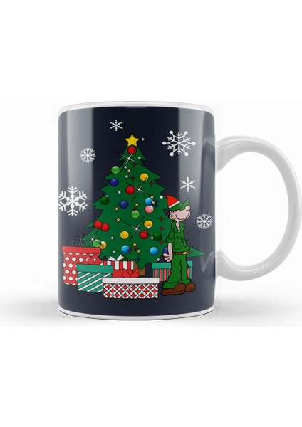 Beetle Bailey Around The Christmas Tree Kupa Bardak Porselen