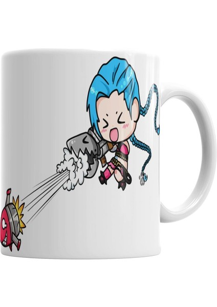 League Of Legends Lol Jinx Kupa Bardak Porselen
