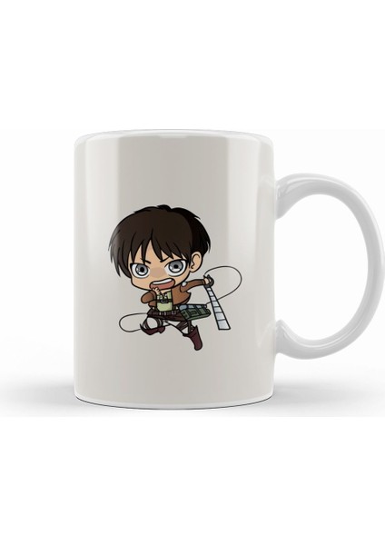 Attack On Titan Chibi Eren Kupa Bardak Porselen