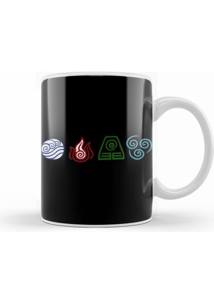 Avatar The Last Airbender 4 Elements Kupa Bardak Porselen