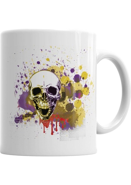 Caveira Aguarela Kupa Bardak Porselen