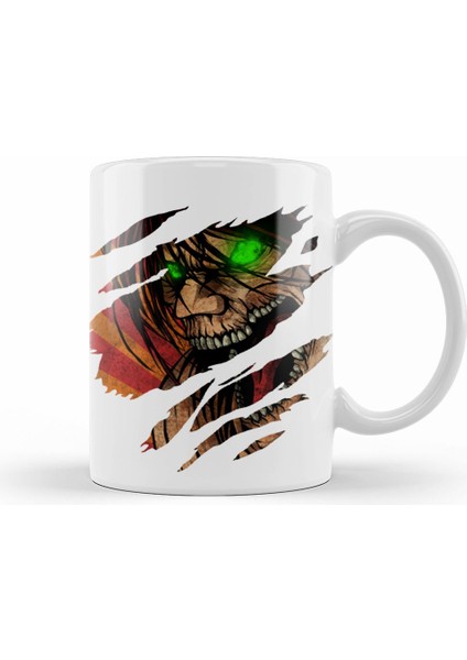 Eren Titan Attack On Titan Kupa Bardak Porselen