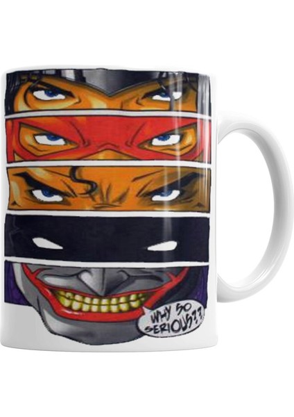 Batman Joker Wonder Woman Kupa Bardak Porselen