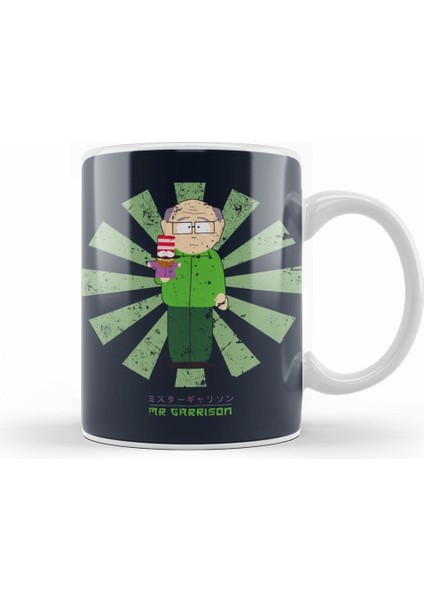 Mr Garrison Retro Japanese South Park Kupa Bardak Porselen