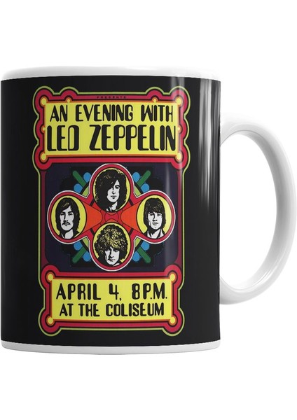 LED Zeppelin Banda Kupa Bardak Porselen
