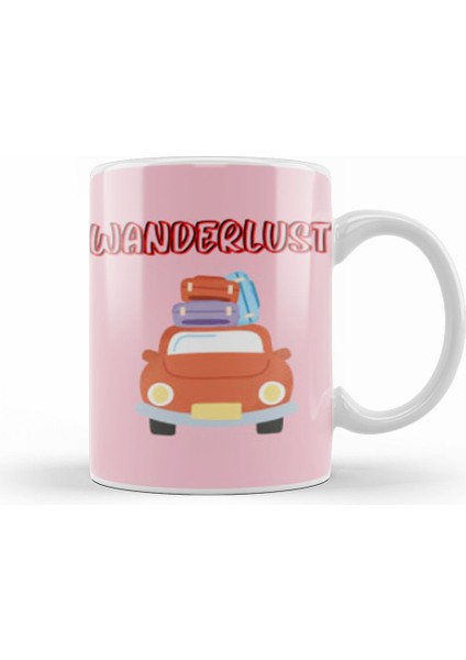 Funny Travel Gift Design Lover Trippin Wanderlust Journey Adventurer Vacation Kupa Bardak Porselen