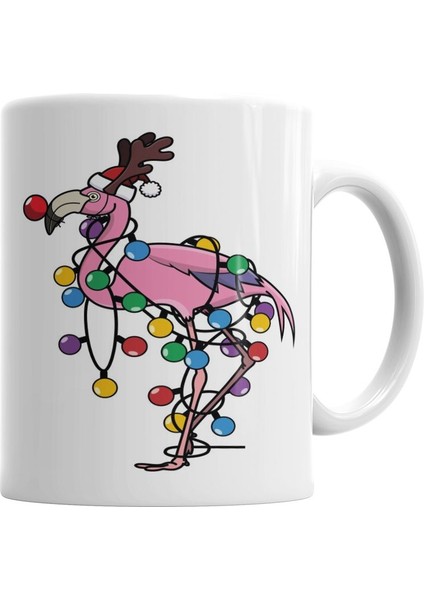 Festive Flamingo Kupa Bardak Porselen