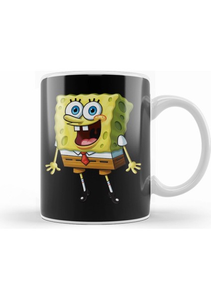 Spongebob Squarepants Design Süngerbob Kupa Bardak Porselen