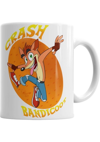 Crash Bandicoot Naughty Dog Kupa Bardak Porselen