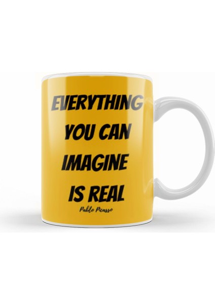 Pablo Picasso Quotes Art Gift Vintage Retro Style Kupa Bardak Porselen