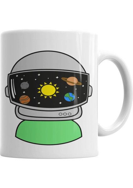 Astronauta Asronot Kupa Bardak Porselen