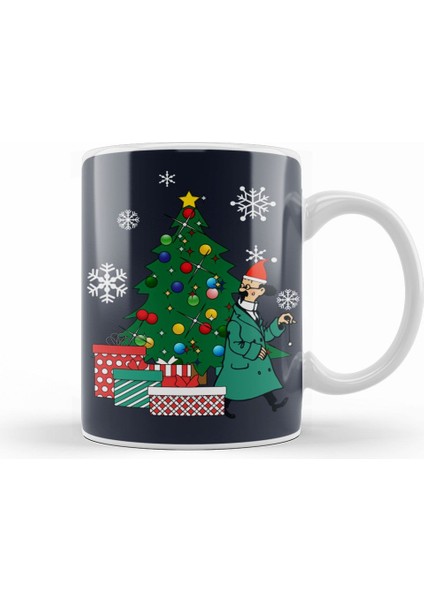 Professor Calculus Around The Christmas Tree Tintin Kupa Bardak Porselen