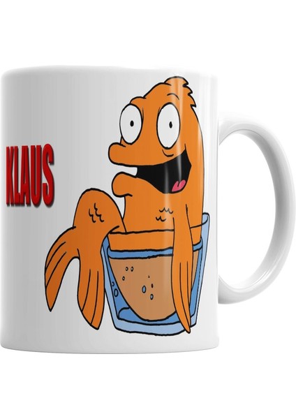 American Dad Klaus The Fish Kupa Bardak Porselen