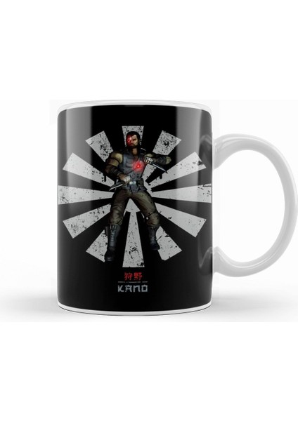 Kano Retro Japanese Mortal Kombat Kupa Bardak Porselen
