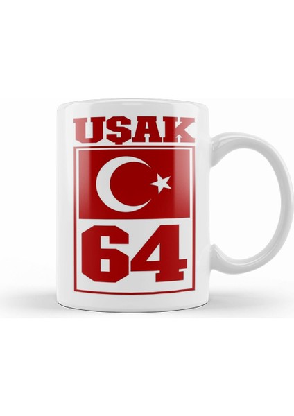 64 Uşak Kupa Bardak Porselen