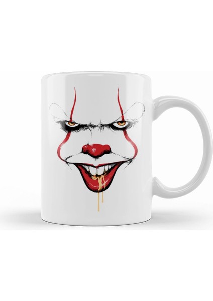 Pennywise Clown Spittle Kupa Bardak Porselen