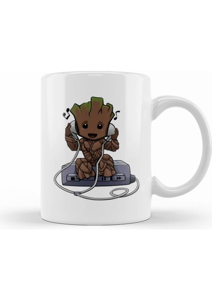Baby Groot Walkman Kupa Bardak Porselen