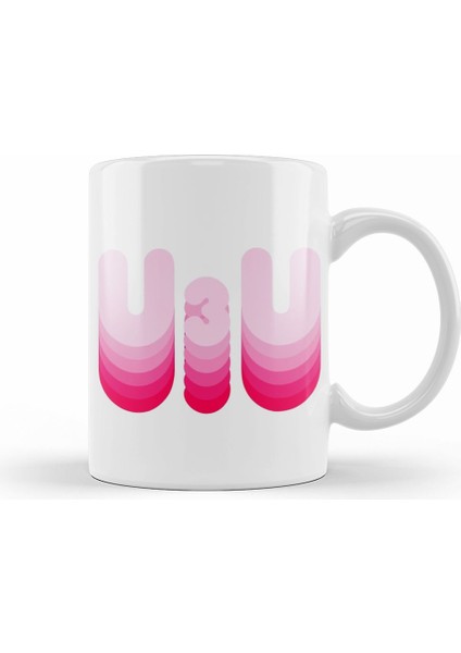 Cute Kissy Face U3U Uwu Emoji Social Media Meme Stans Idol Kpop Kupa Bardak Porselen