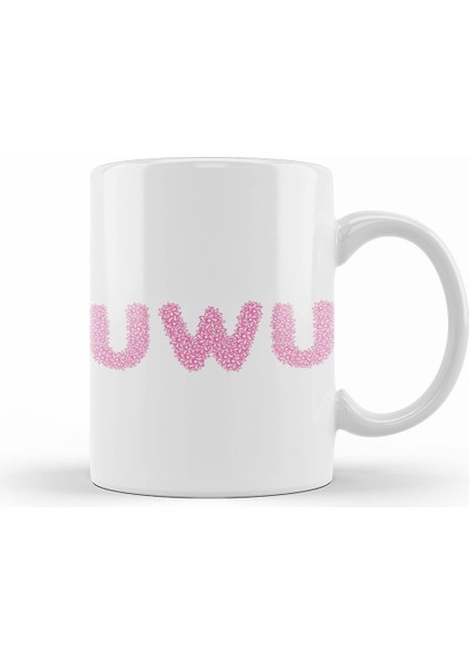 Cute Uwu Emoji Social Media Meme Stans Flower Idol Kpop Kupa Bardak Porselen