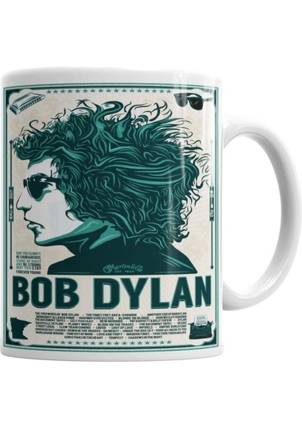 Bob Dylan Kupa Bardak Porselen