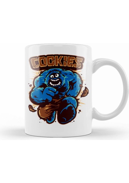Cookie Monster Kurabiye Canavarı Hulk Kupa Bardak Porselen