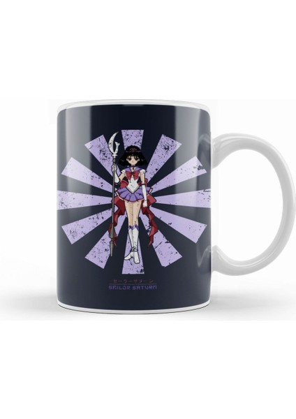 Sailor Moon Saturn Retro Japanese Kupa Bardak Porselen