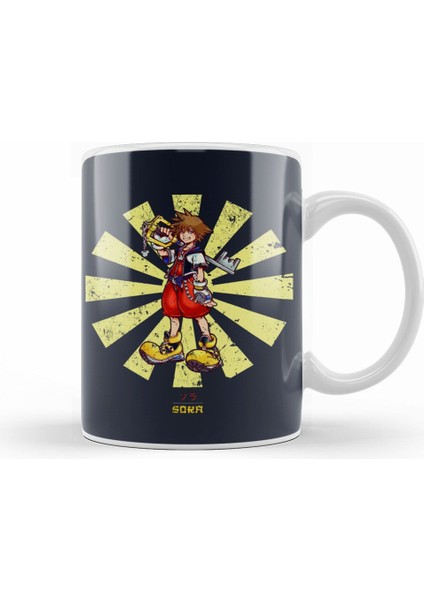 Sora Retro Japanese Kingdom Hearts Kupa Bardak Porselen