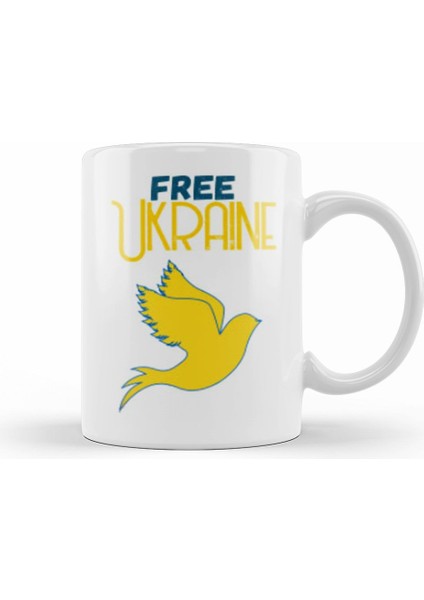 Free Ukraine War With Russia Stay Strong Ukraine Flag 2022 Kupa Bardak Porselen