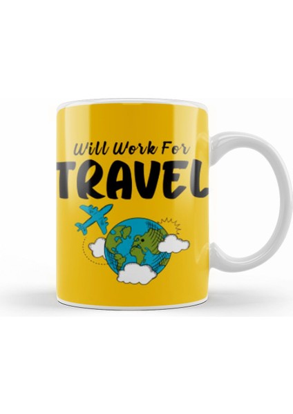 Funny Travel Gift Design Lover Trippin Wanderlust Journey Adventurer Vacation Kupa Bardak Porselen