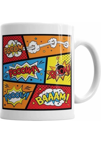 Booom Baaam Pooof Pooow Kupa Bardak Porselen