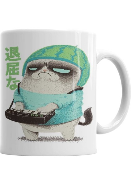 Grumpy Cat Kedi Kupa Bardak Porselen