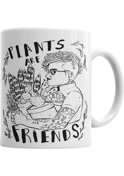 Plants Are Friends Kupa Bardak Porselen