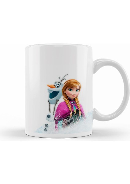 Elsa Anna Olaf Frozen Kristoff Kupa Bardak Porselen