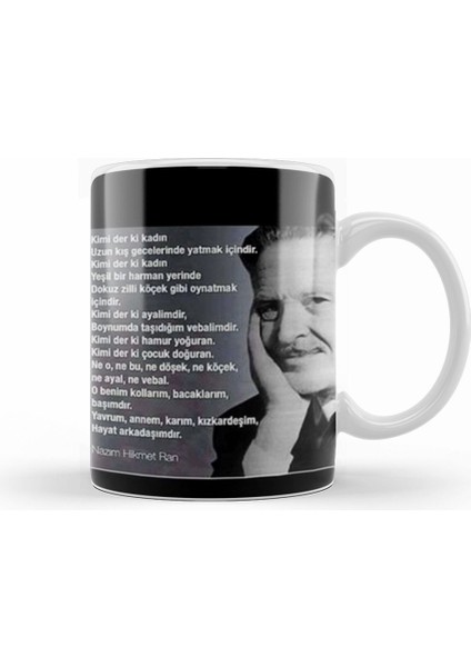 Nazım Hikmet Söz 0 Kupa Bardak Porselen