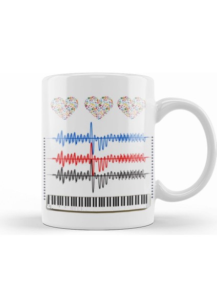 Musician Music Piano Kupa Bardak Porselen
