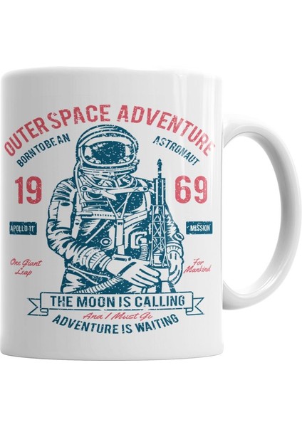 Outerspace Adventure Kupa Bardak Porselen