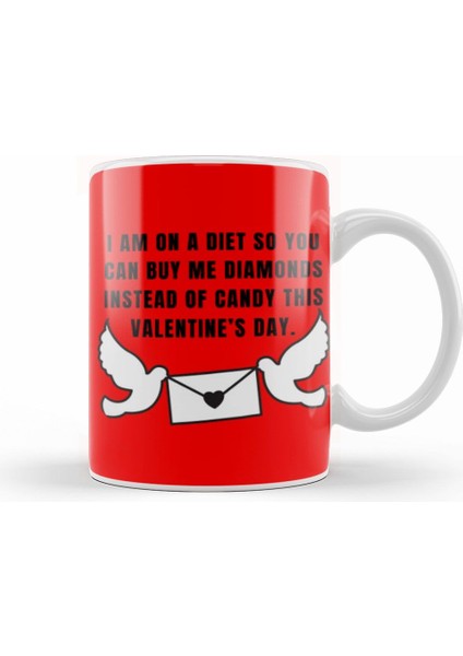 Sarcasm Funny Quote Valentine's Day,for Lover Or Boyfriend, Girlfriend Kupa Bardak Porselen