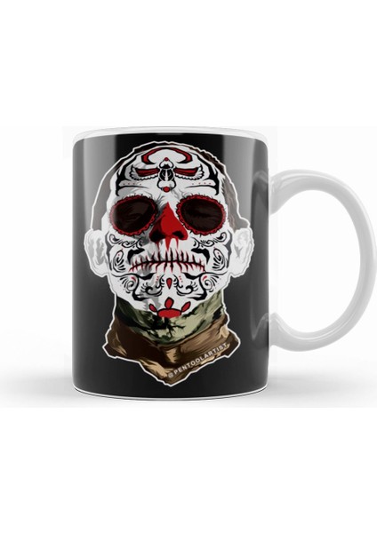 Day Of The Dead Mummy Kupa Bardak Porselen