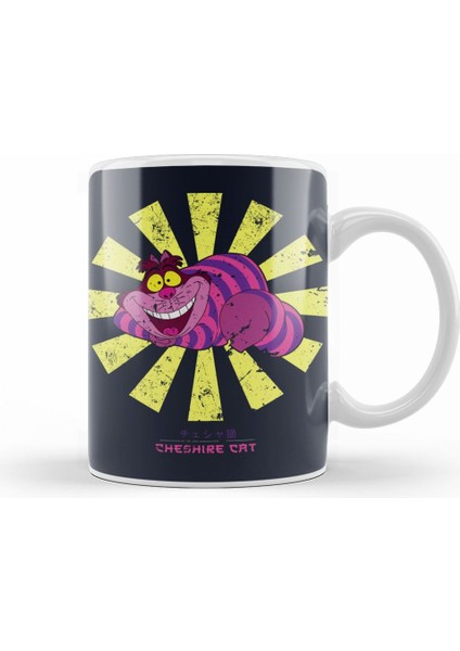 Cheshire Cat Retro Japanese Kupa Bardak Porselen