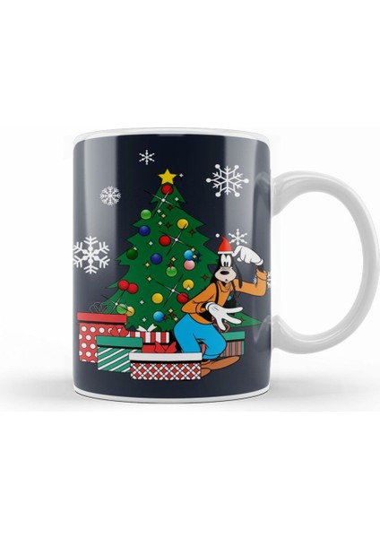 Goofy Around The Christmas Tree Kupa Bardak Porselen