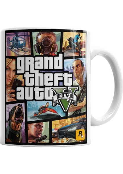 Grand Theft Auto 5 Gta V Kupa Bardak Porselen